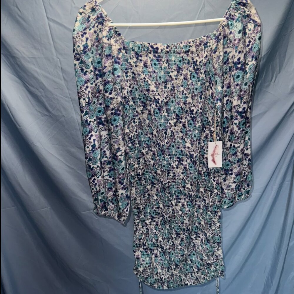 Jessica Simpson Multicolored Scrunched Mini Dress